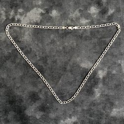 Sterling Silver 925 Italy Unisex Flat Mariner Anchor Link Diamond Cut Necklace Chain 17" 6g Clean Polished