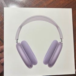 Purple Airpods pro Max headphones