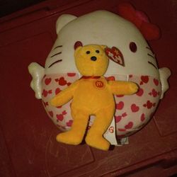 Ty Teenie beanie Baby (Yellow Bear)