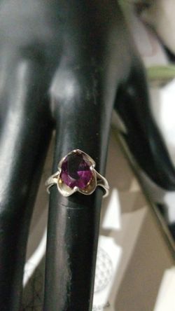 Womens sterling silver semi precious stone