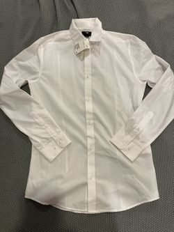 H&M Men’s White Button Shirt Small Slim Fit