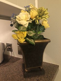 Yellow Flowers and Vase