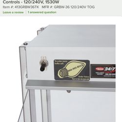 Glo Ray Buffet Warmer 