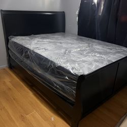 Cama Queen Size Nueva En Caja Incluye Colchones 