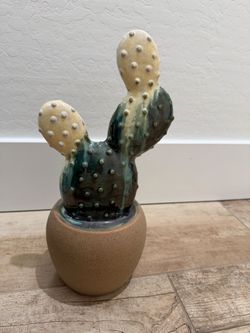 Clay cactus decor