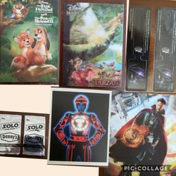 Vintage 9 pc Disney, Marvel and Star Wars collec
