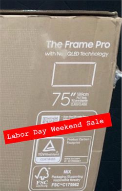 Samsung - 75” Class LS03FW The Frame Pro Series Neo QLED 4K UHD Art Mode SamsungVision AI Smart TV w/ Wall Mount