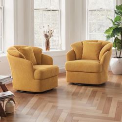 Set Of 1 Oversized Swivel Accent Chair( Only 1)