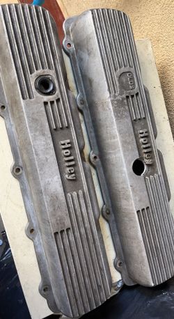 Small Block Valve Covers Olds Mobile Holley  (RARE) 