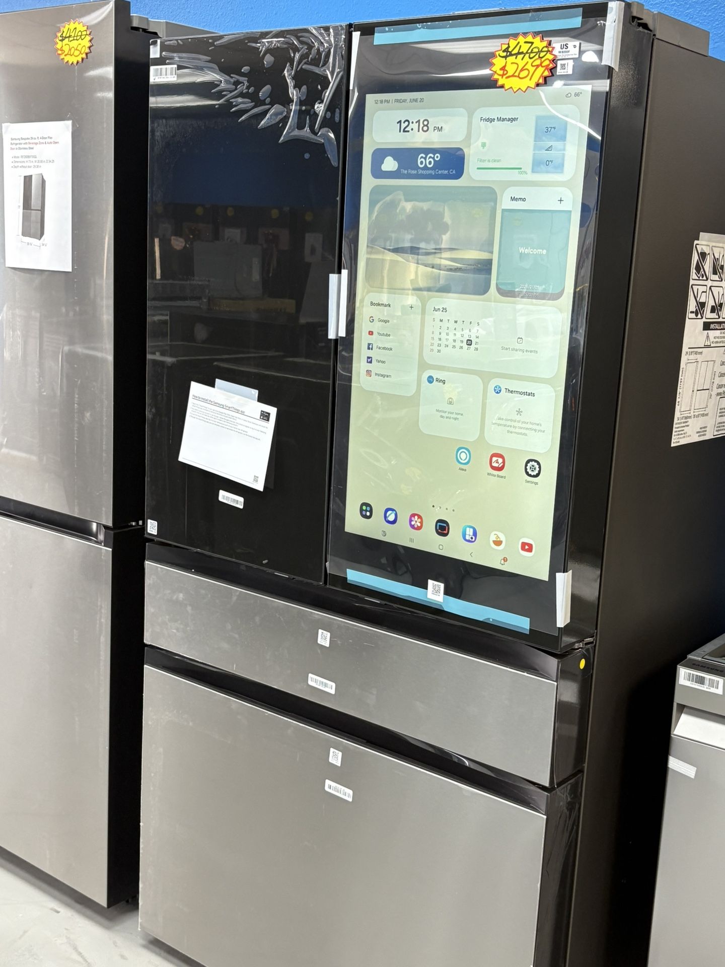 🔥Bespoke 4-Door French Door Refrigerator (29 Cu. Ft.) with AI Family Hub🔥