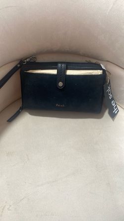 New The Sak Black Suede Purse Wallet 