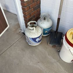 2 Empty Propane Tanks