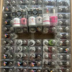 Mizhse Gel Nail Polish Duo Kit & Clear Plastic Swatch Fan, Gloss Long Lasting