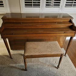 Upright Piano With Bench