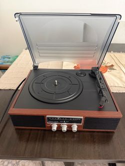 Seeying Turntable Record Player, Bluetooth with FM Radio