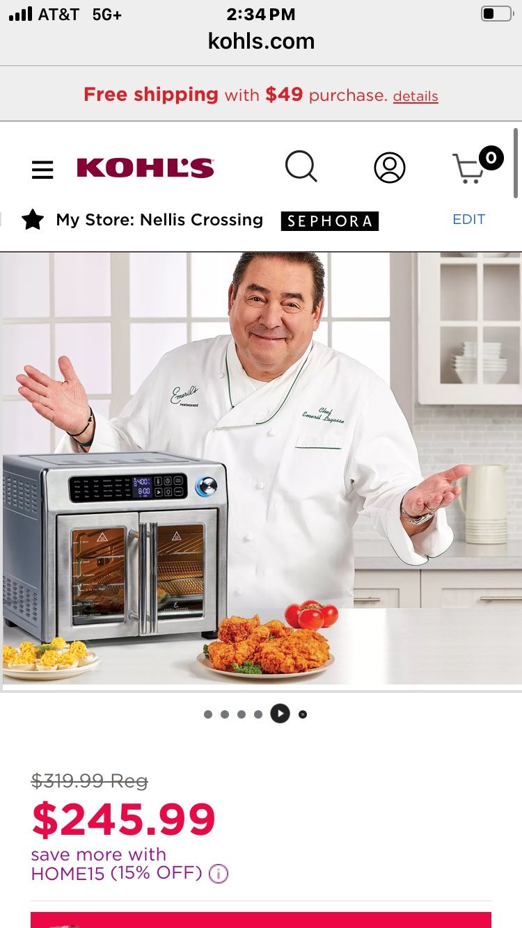 Emeril Lagasse French Door Air Fryer 360 As Seen on TV New and