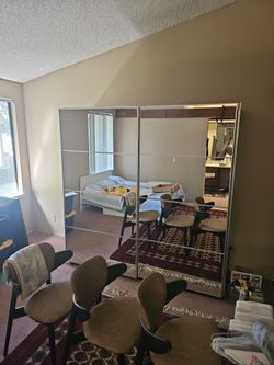 Large Mirrored Sliding Closet Doors $300