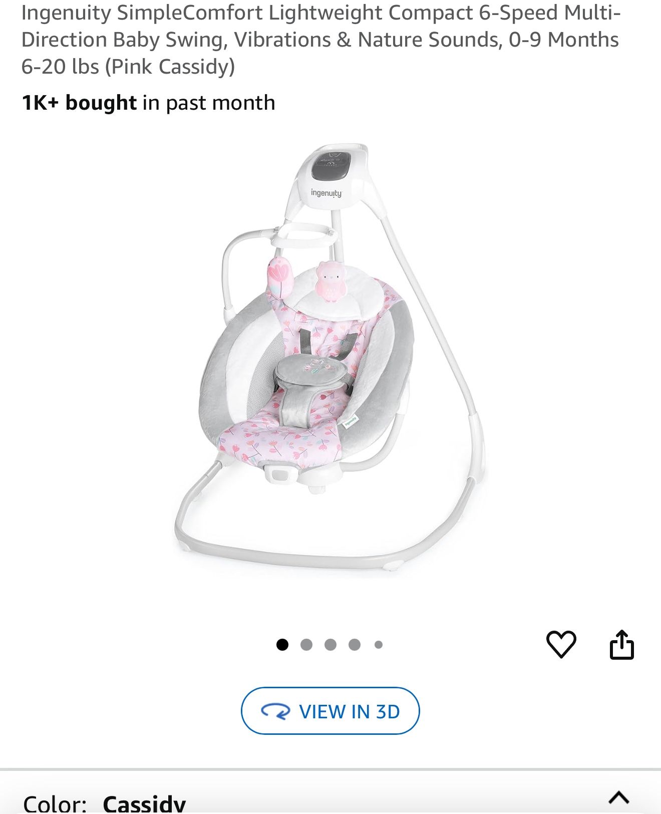 Ingenuity Baby Soothing Swing
