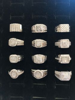 925 Sterling Silver MOISSANITES Iced Out Men’s Ring Size 11