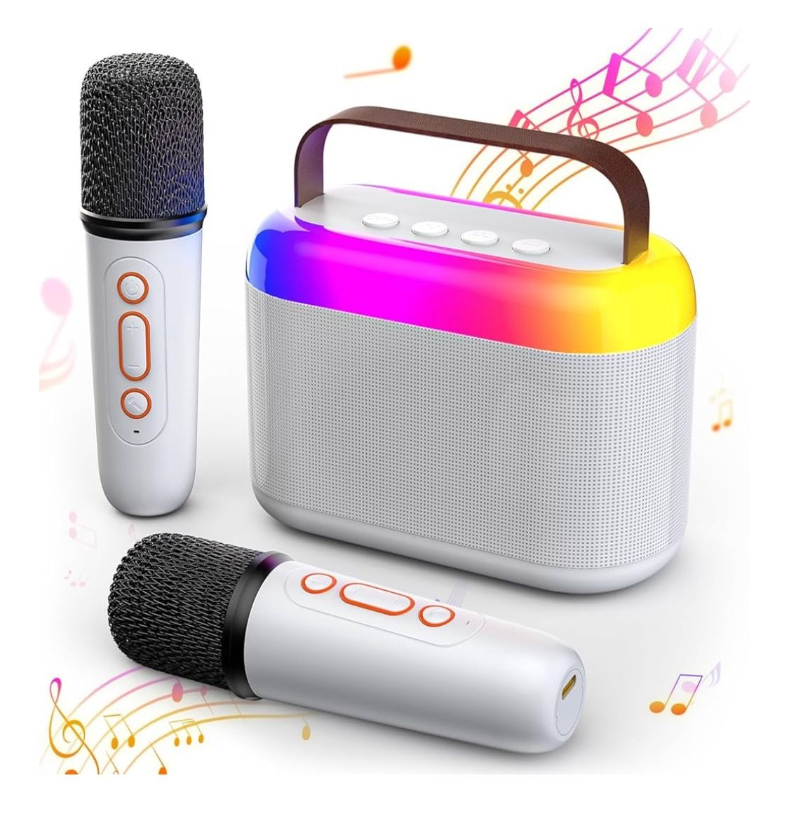 Mini Portable Rechargeable Karaoke Machine With 2 Microphones