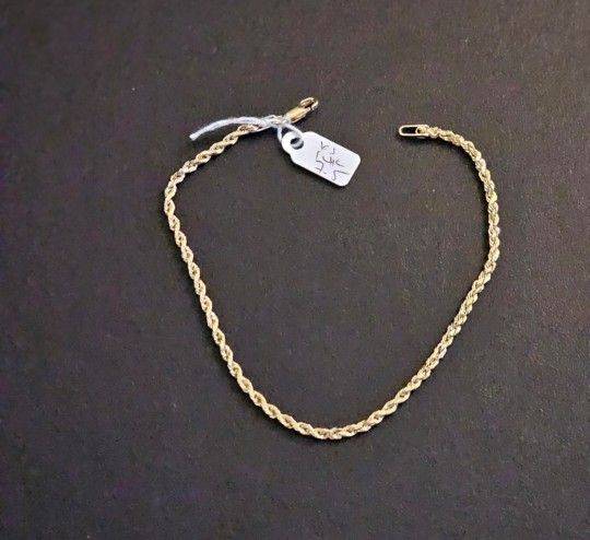 14k Gold Bracelet 7.5 Inch