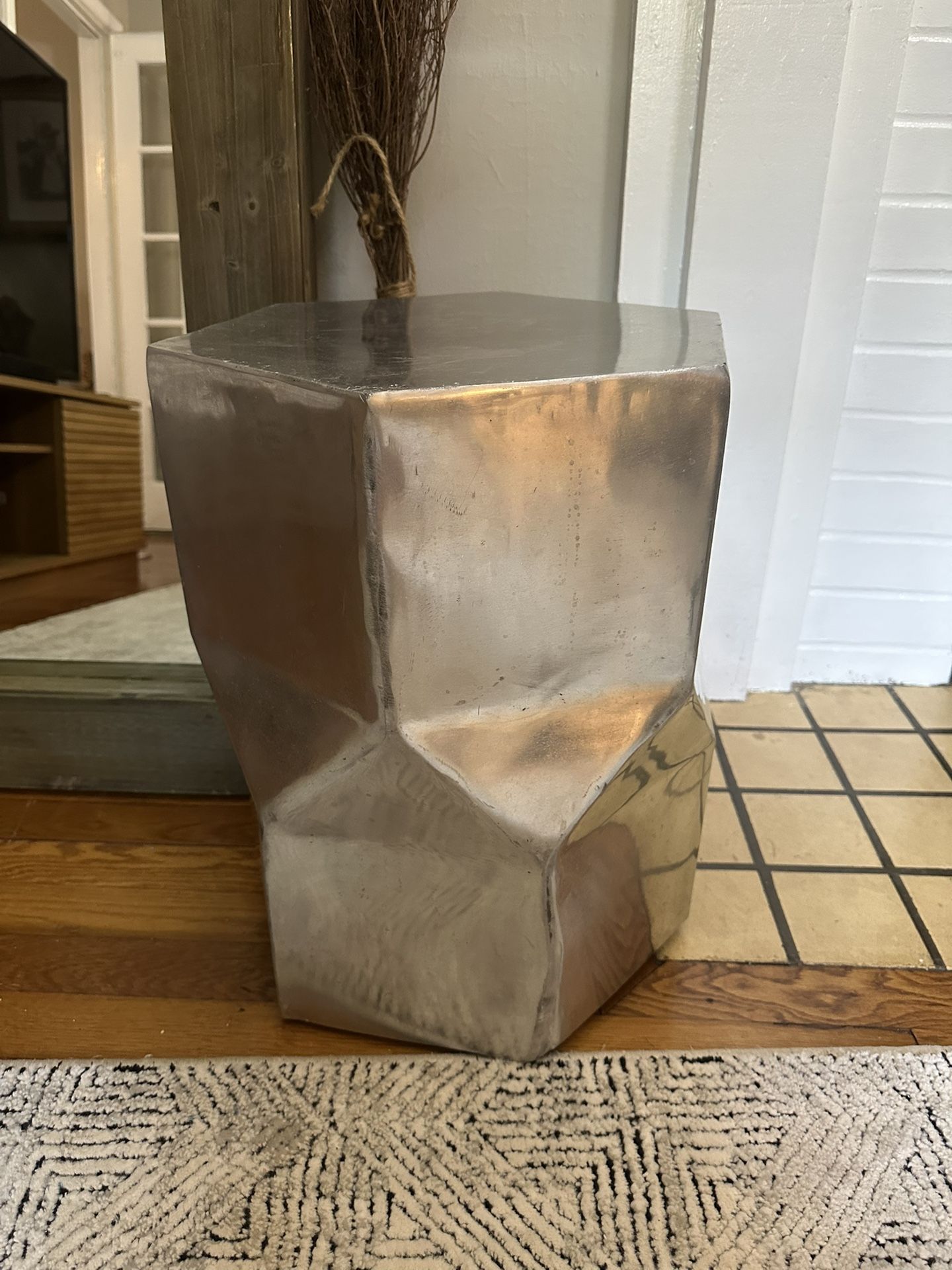 Silver Side Table