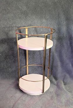 Two-Tier White & Gold Organizer