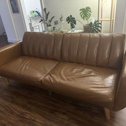 Brown Camel Futon Sofa