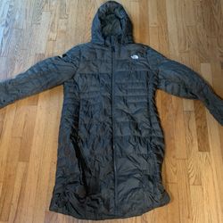 XL Long Green North Face Coat