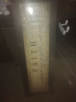 Faith Inspirational Decorative Sign