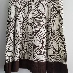 Willi Smith Brown Floral Skirt