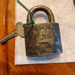 Antique?/Vintage N.P.R. Signal Padlock with Key