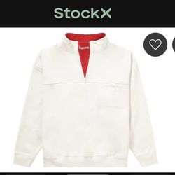 Supreme Half Zip Washed Pullover(stone)