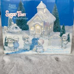 Retired Precious Moments Sugar Town Schoolhouse Complete Matched Set 1997 Edition