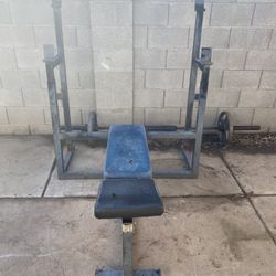 Bench Press With Bar And Weight 35 Each Side 70LBs Total- Moving Sale 