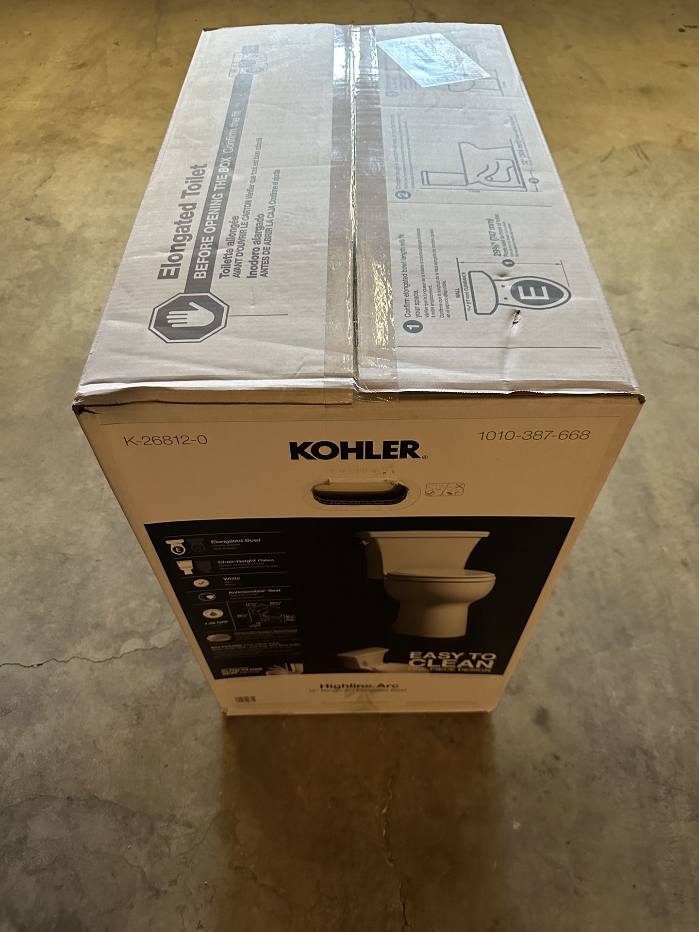 KOHLER Highline Arc 12 in. Rough In 1-Piece 1.28 GFP Single Flush
