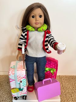 HUGE Doll Travel & Fashion Bundle (NO DOLL) - 3 Suitcases, 7 Outfits & Accessories!