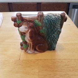  vintage a cocker spaniel dog planter/holder