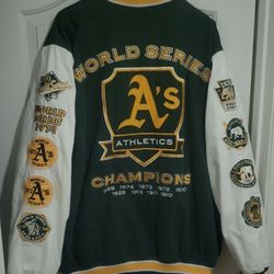 Oakland Athletics MLB World Series Champions x G-III Carl Banks Varsity Bomber Jacket Men's Size 2XL Authentic 