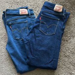 2 Pairs Of Levi’s 315 Shaping Bootcut Jeans, 31x30