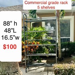 HEAVY Commercial grade metal Storage Organization rack with 5 shelves