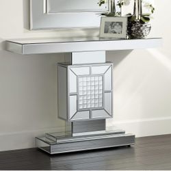 44” Wide Mirrored  Console Table 