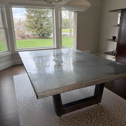 Custom Metal Dining Table 82.5” – Seats 6–8 – Handmade / Industrial Modern