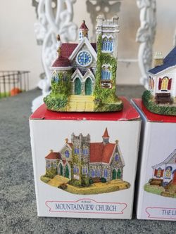 Vintage Liberty Falls-3 in Tall Mountainview Church for Christmas Villages