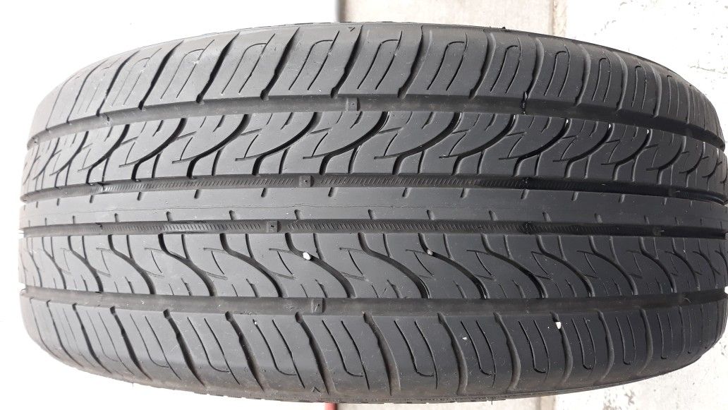 1 TIRE 215 /55ZR16 VERCELLI . WITH ABOUT 75% TREAD REMAINING.