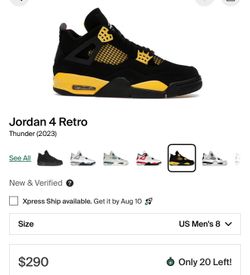 Air Jordan 4 Retro Thunder 2023