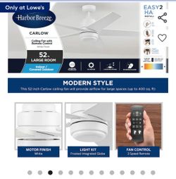 HB CARLOW 52in Large room fan