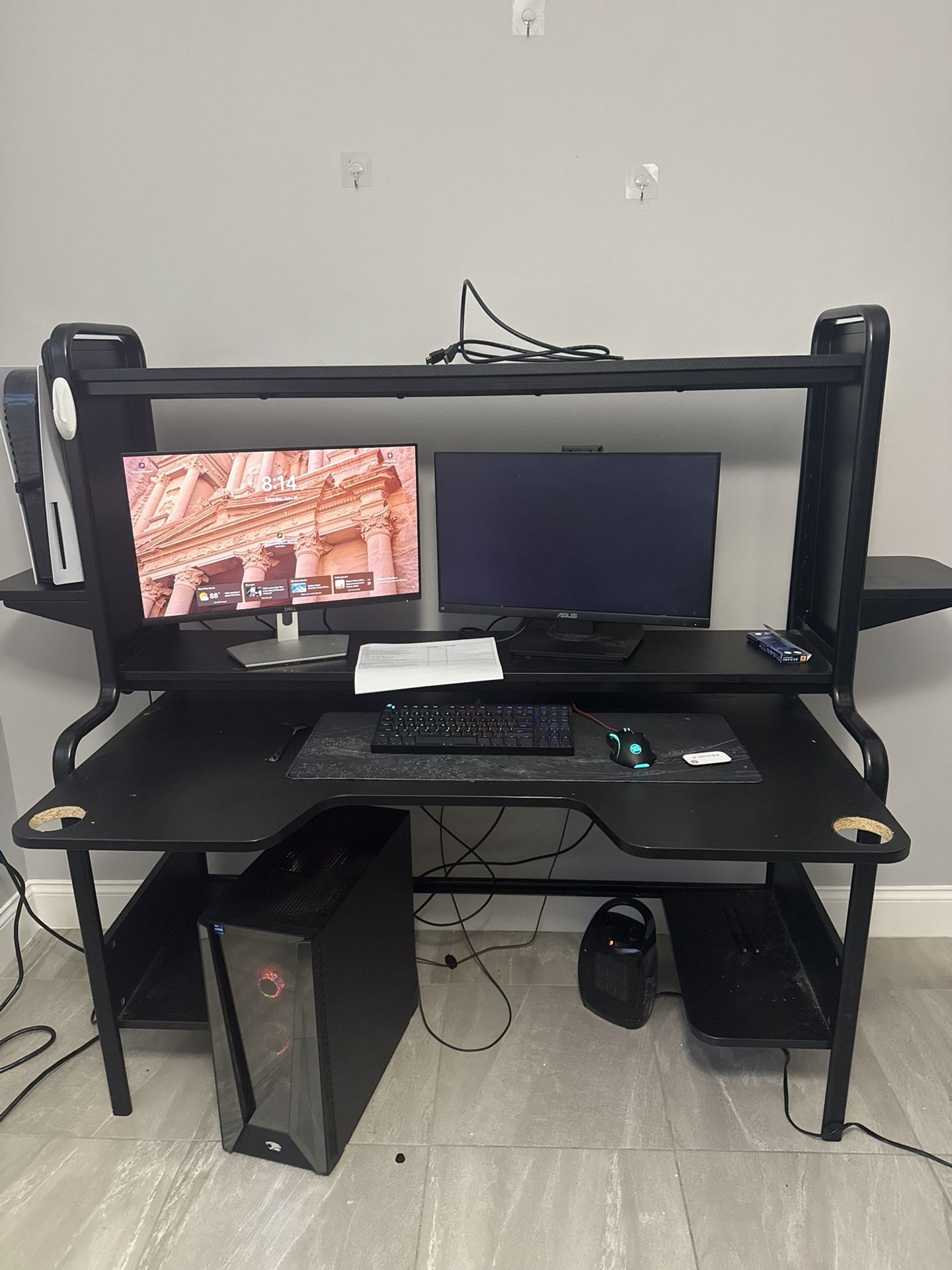 Metal Two Tier Desk