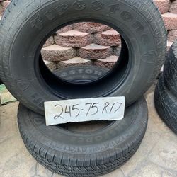 245. 75. R17 2 Tires 