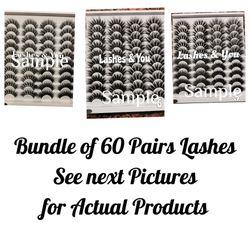 120 Mink Eyelashes 60 Pairs Lashes 